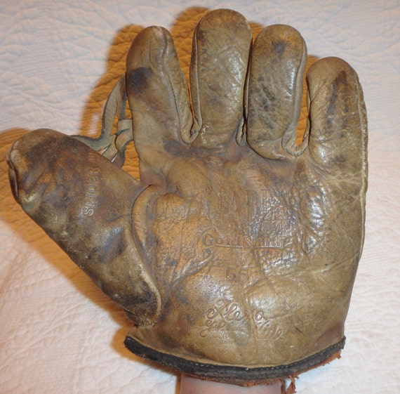 Antique Baseball Glove By Goldsmith