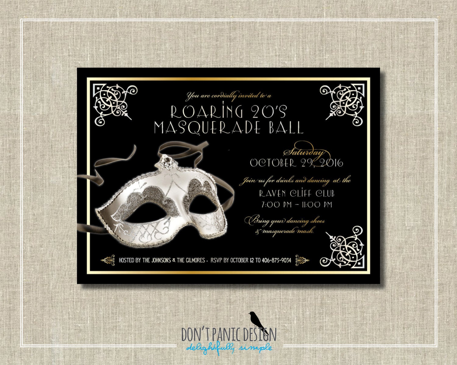 Printable Masquerade Ball Free Invitations 10