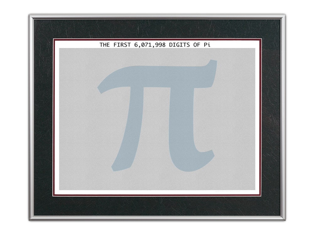 The Six Million Digits of Pi Poster 18 x 24 Inches With
