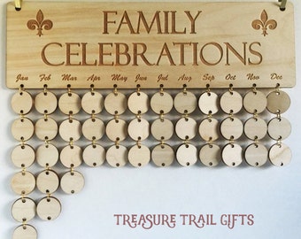 Family Celebration Board Family Birthday Board Family Calendar Birthday Board Birthday Reminder Birthday Boards Family Birthday Calendar Kit