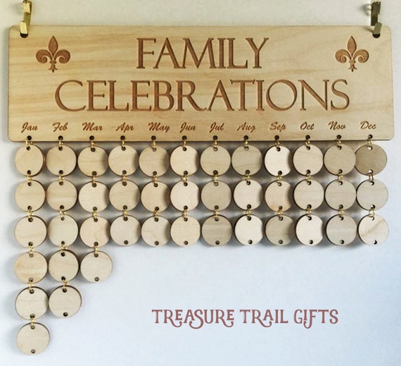 Family Celebration Board Family Birthday Board Family Calendar