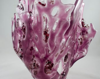 Fuschia sea grass sculpture