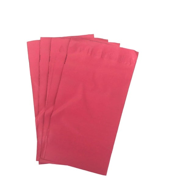 4 x 6 Pink Flat Poly Mailers 200 Pack Flat