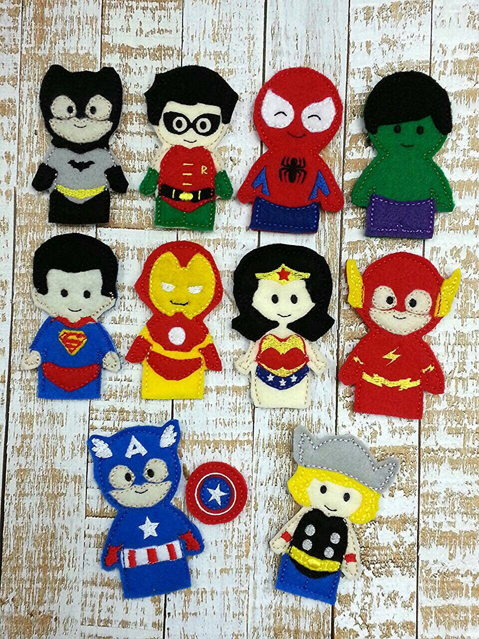 superhero finger puppets printable