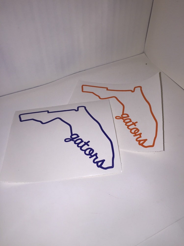 Florida State Outline Florida Gators Decal by ShopCJGDesigns