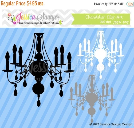 80% OFF - INSTANT DOWNLOAD, chandelier silhouette clipart for personal and commercial use Il_570xn