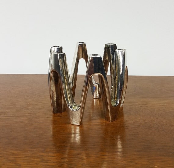 Dansk Silver Plated Crown Taper Candle Holder by