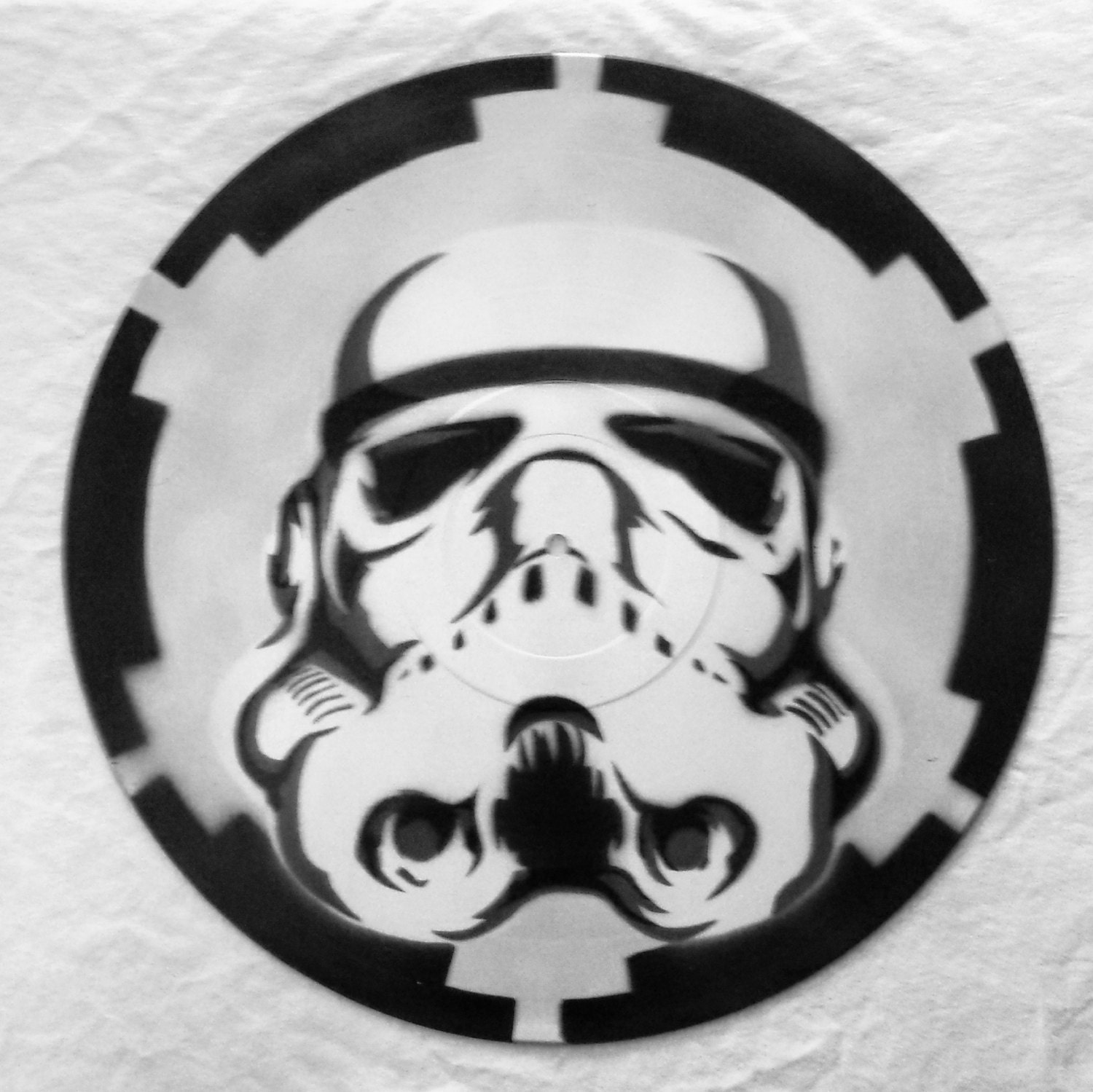 Star Wars Stormtrooper Spray Paint and Stencil Vinyl Record