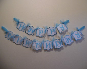 Frozen Birthday Party - Frozen Birthday Banner - Frozen Party - Frozen Happy Birthday Banner