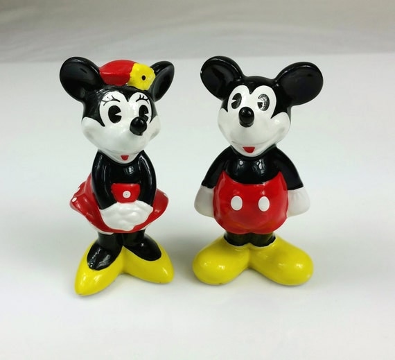 Vintage Disney Mickey & Minnie Mouse Ceramic Porcelain