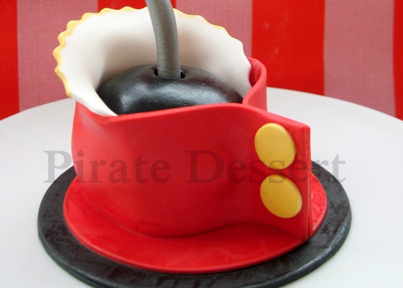 Edible Pirate CAKE TOPPER Captain Hook Pirate Hook Fondant