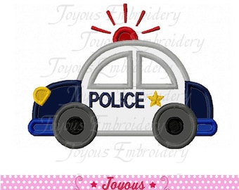 Instant Download Police car Applique Machine Embroidery Design NO:1915