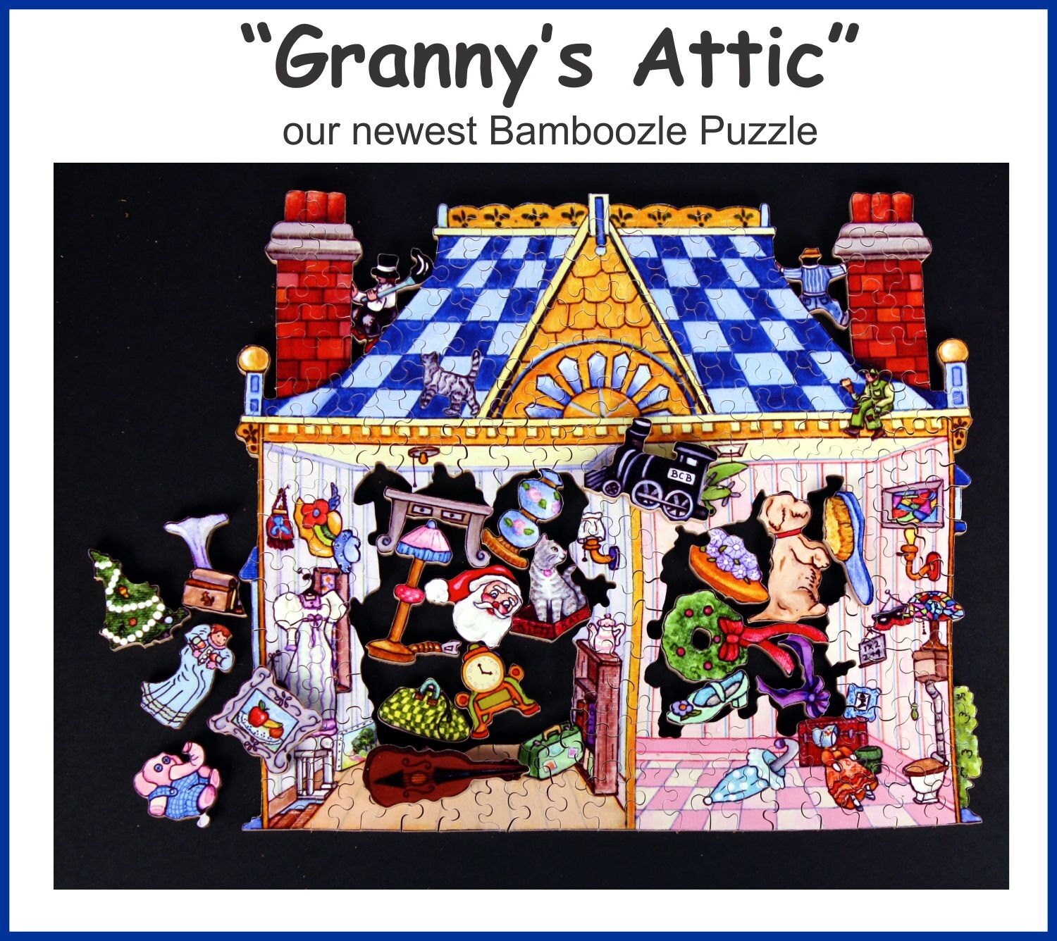 Granny's Attic a 150 piece Bamboozle Wooden Jigsaw