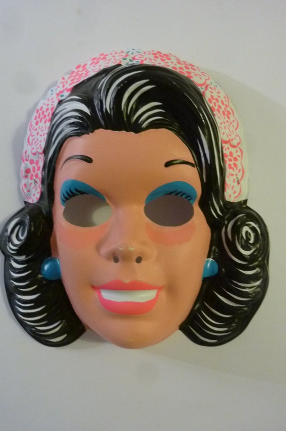 Vintage Mask 70's Barbie Bride Brunette Starlet Molded