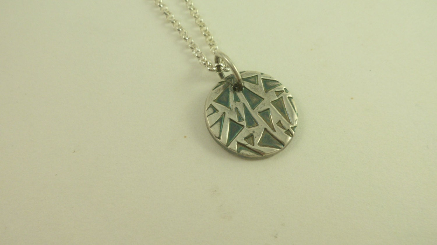 Fine Silver Pendant Textured Fine Silver by Rockswithsilver