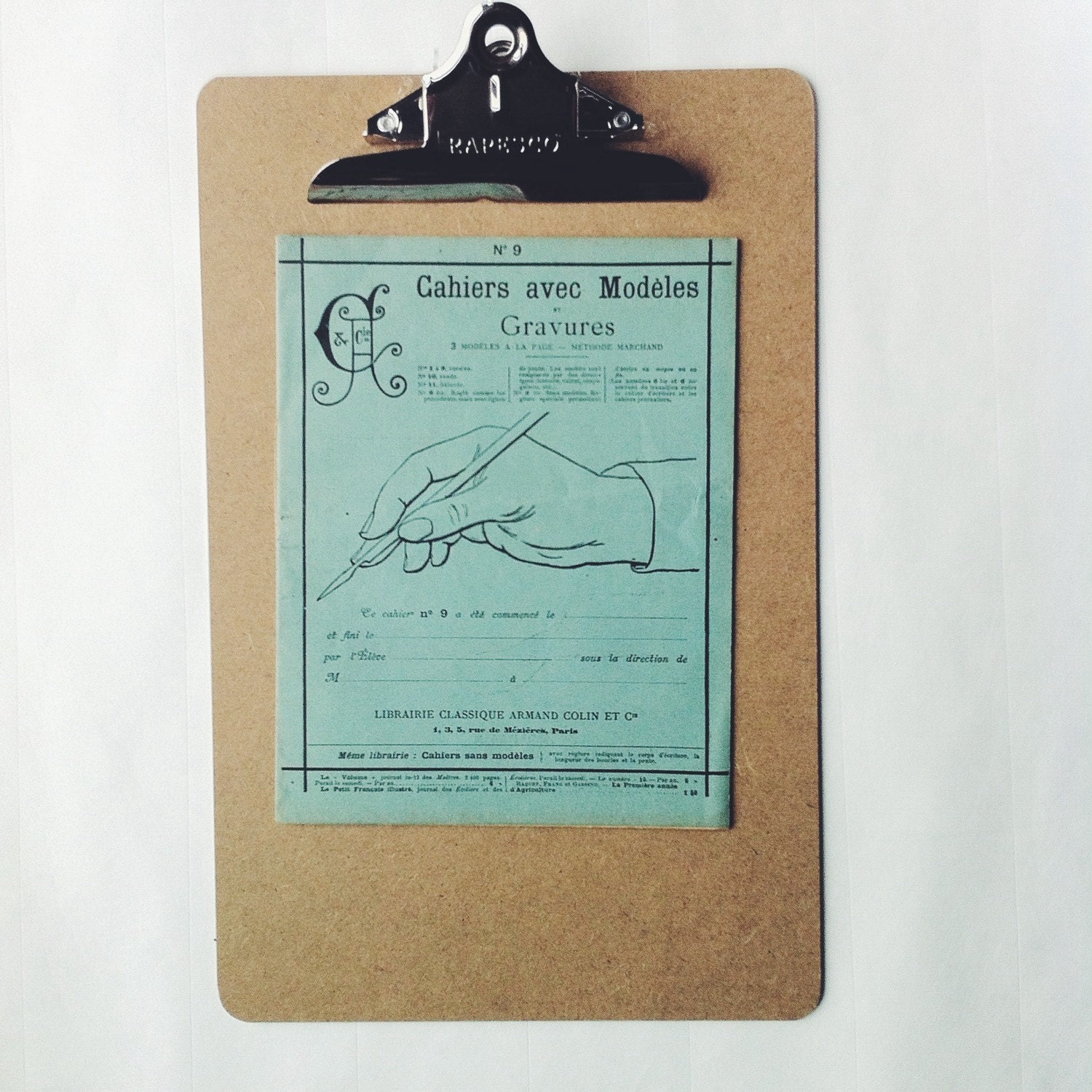 French vintage unused notebook school children ephemera