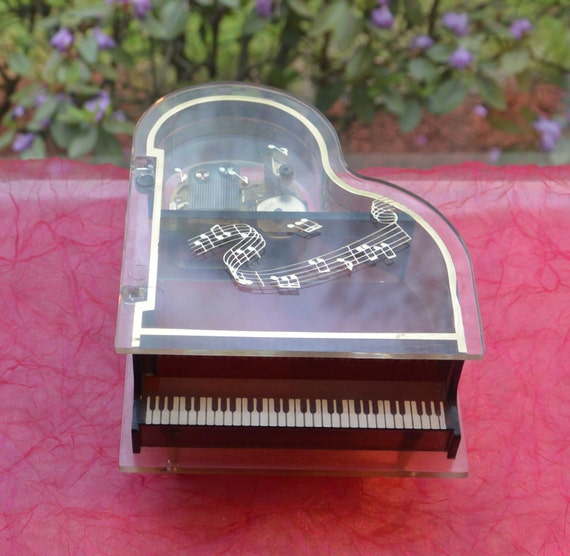 Vintage Piano Music Box Grand Piano Sankyo Japan Plays I