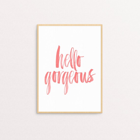 HELLO Printable Wall Art Instant by LuminousPrints