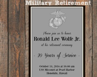 Military Retirement Ceremony Invitations 3