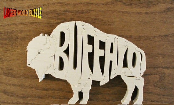 Buffalo Toy Puzzle Larger Puzzle Pieces Cut On Scroll Saw