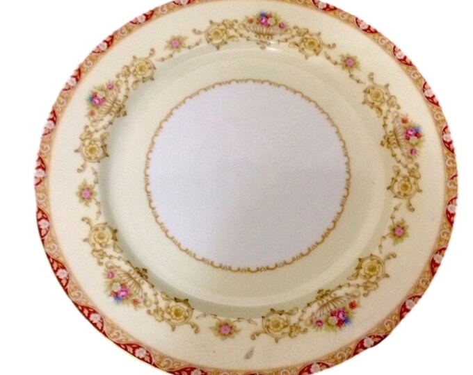 Vintage Noritake China Porcelain Dinner Plate in the Clareta Pattern 10 Inches
