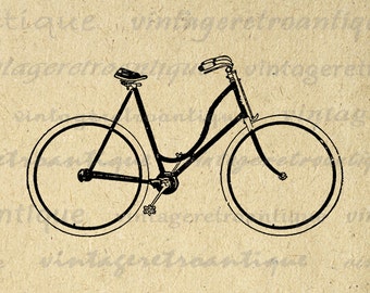 Digital Printable Tandem Bicycle Image by VintageRetroAntique