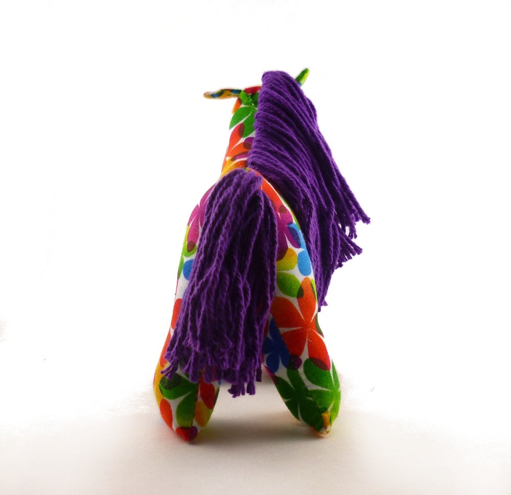 Download Rainbow flower unicorn plush stuffed rainbow horse by ...