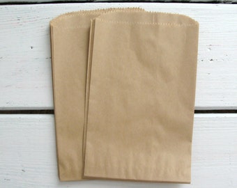20 Brown Kraft Party Favor Bags Treat Bags Gift Bags 5" x 7"