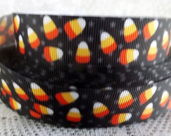 Candy corn ribbon 7/8 Halloween ribbon candy ribbon Halloween candy