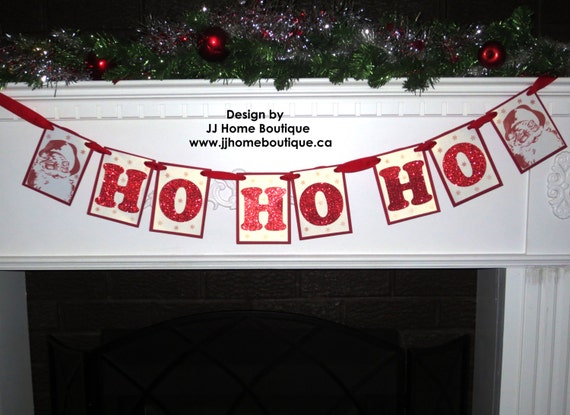 items similar to ho ho ho christmas banner christmas items similar to ho ho ho christmas banner christmas