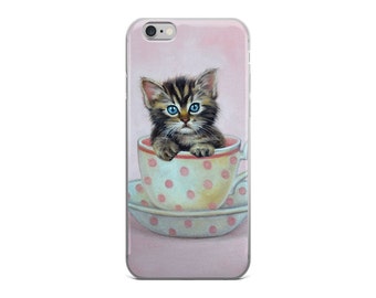 Cat cell phone case, cat phone case for for iPhone 5/5S/SE, iPhone6/ 6S, iPhone6 / 6S Plus, iPhone 7/ 7 Plus, kitten phone case, phone case