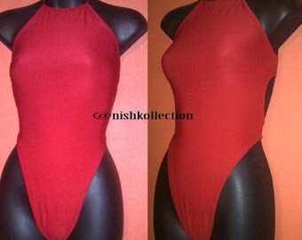 Nish high waist cut monokini/ open back swimsuit/ lifeguard inspired swimwear