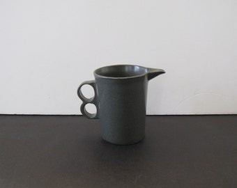 Midcentury David Gil 1394 Trigger Handle Gray Glaze Creamer - Bennington Potters 1960s