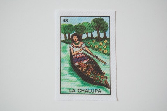 La Chalupa The Canoe Lotería Card Sew On Patch