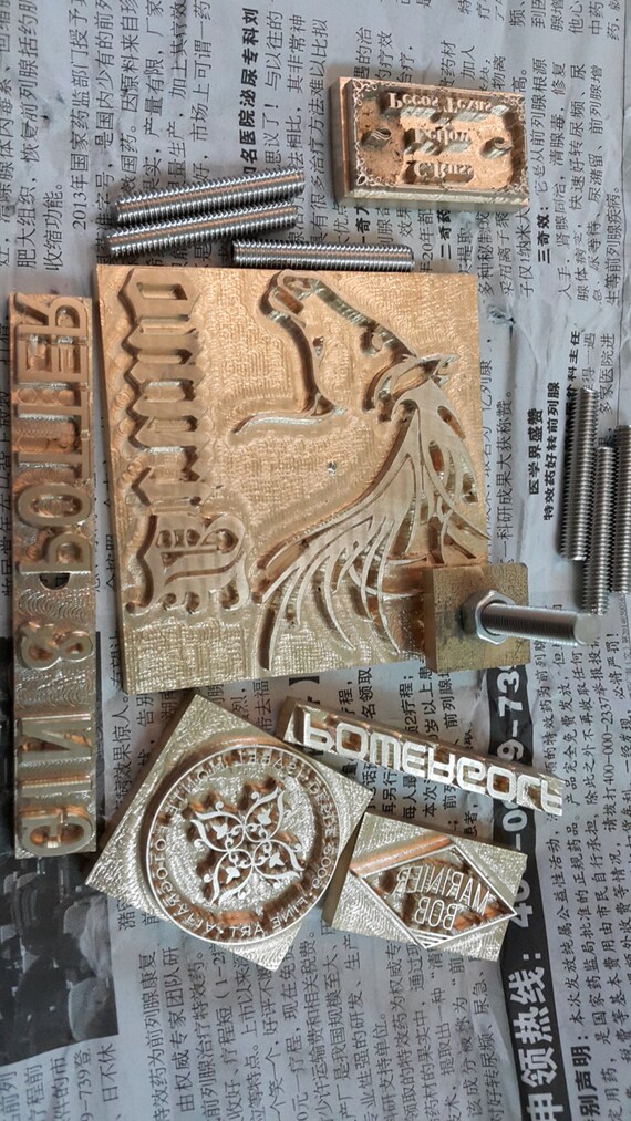 Custom Brass stamp Leather Seal leather heat Stamp by BigToy