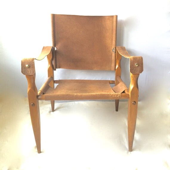 RESERVE FOR ASHLEY Mid Century Modern Safari Camp Chair