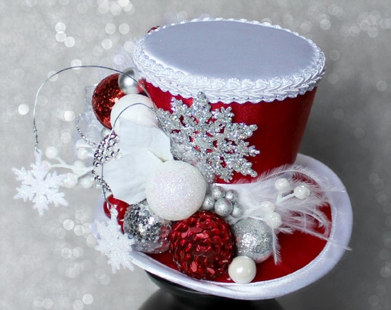 red christmas mini hat holiday party hat white and red red christmas mini hat holiday party hat white and red