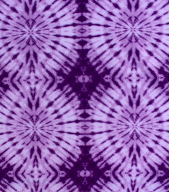 Purple & White Tie Dye Fleece Blanket