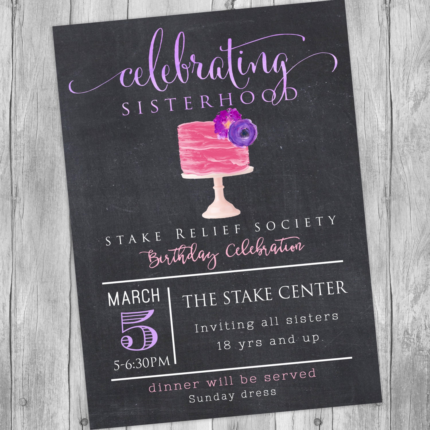 LDS Relief Society Invitation Printable LDS Invitation