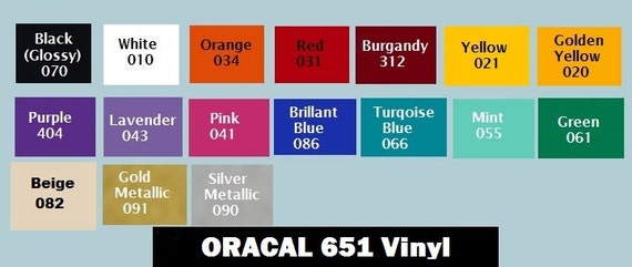 5 sheets 12 in x 12 in oracal 651 vinyl 651 vinyl permanent