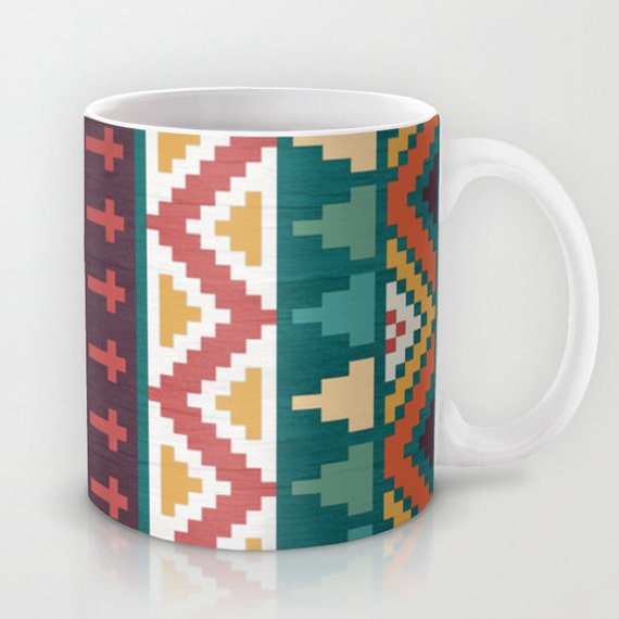 Southwestern Pattern Ceramic Coffee Mug Western Pattern