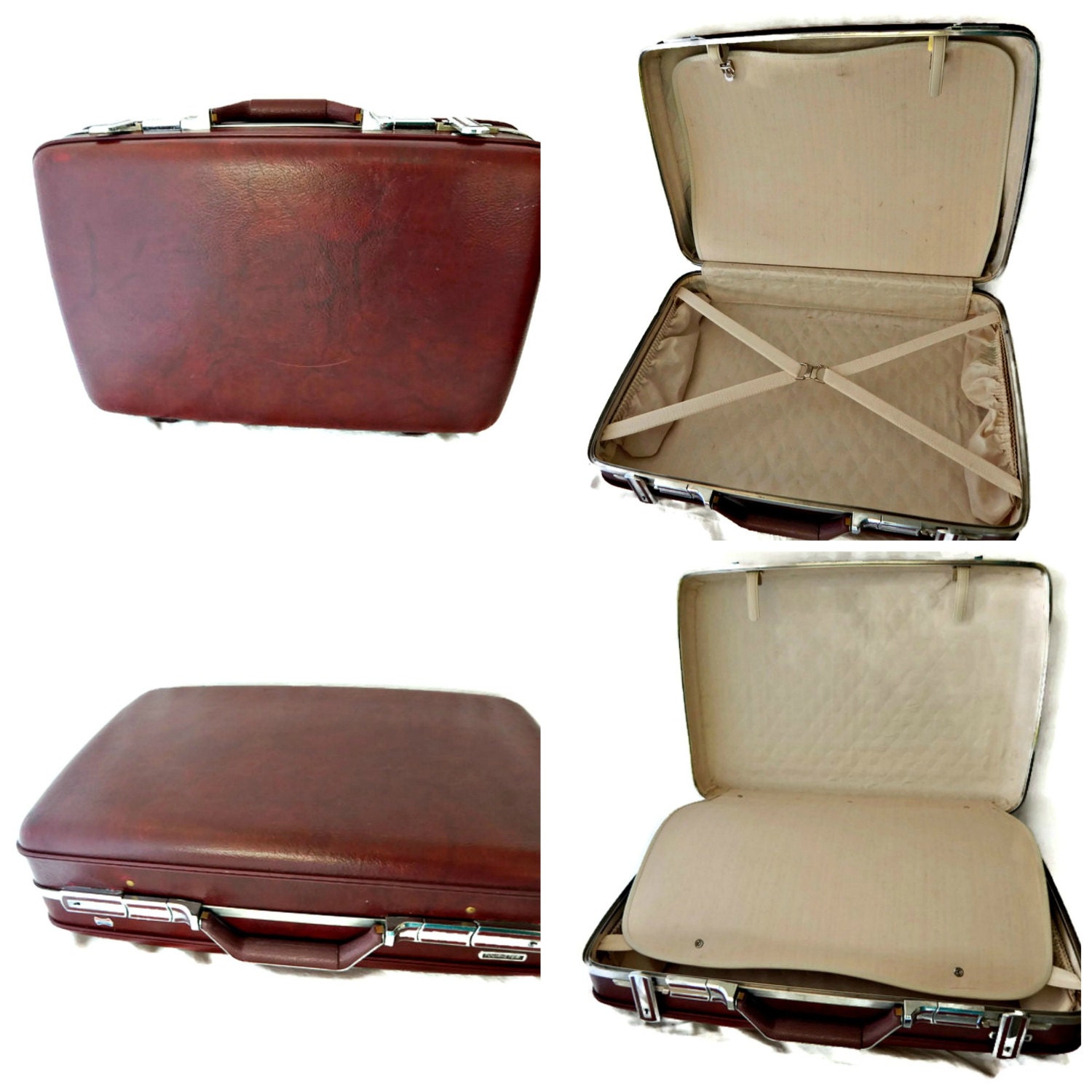 American Tourister Suitcase Hard Shell Case Luggage Marbled