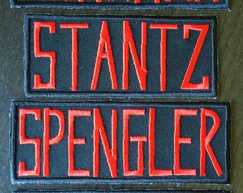 Ghostbusters Name Tag Patches