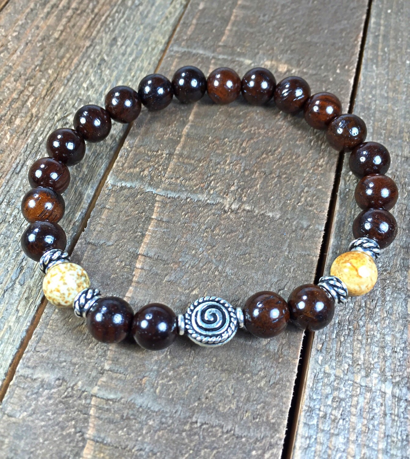 Mens beaded bracelet mens bracelet beaded bracelet stretch