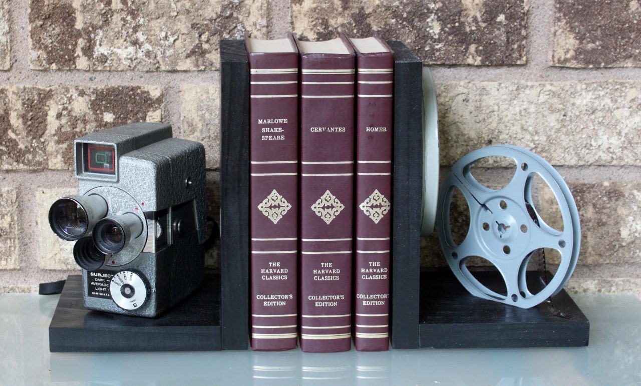 Wollensak Model 73 Vintage Camera Bookends DVD Holder