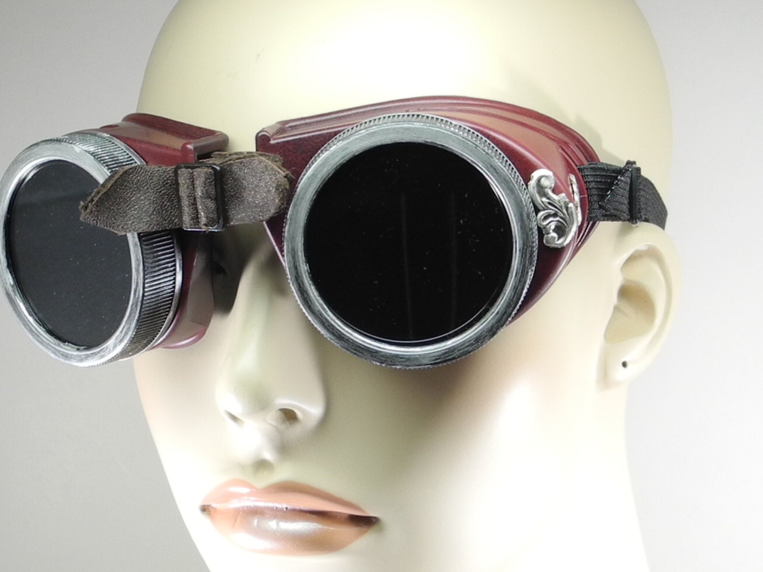 Fallen Worlds Steampunk Goggles Burning Man Industrial Glasses 