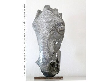 Metal sculpture, Big horse head, Contemporary Art, Direct metal work, One Of A Kind, Original, Center piece, Equestrian sports, Cosé Manzano
