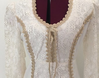 Vintage Gunne Sax Wedding Dress Boho Hippie Festival