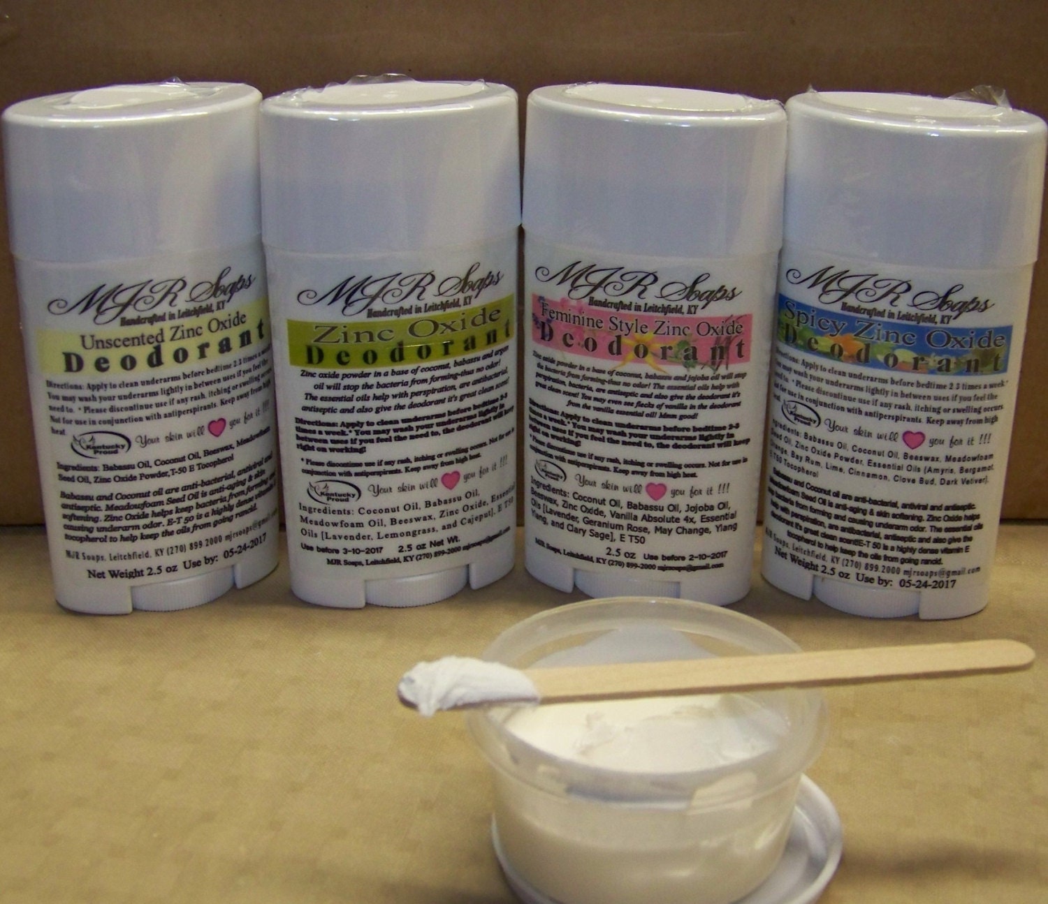 Zinc Oxide Deodorant aluminum and paraben free by MJRSoaps on Etsy