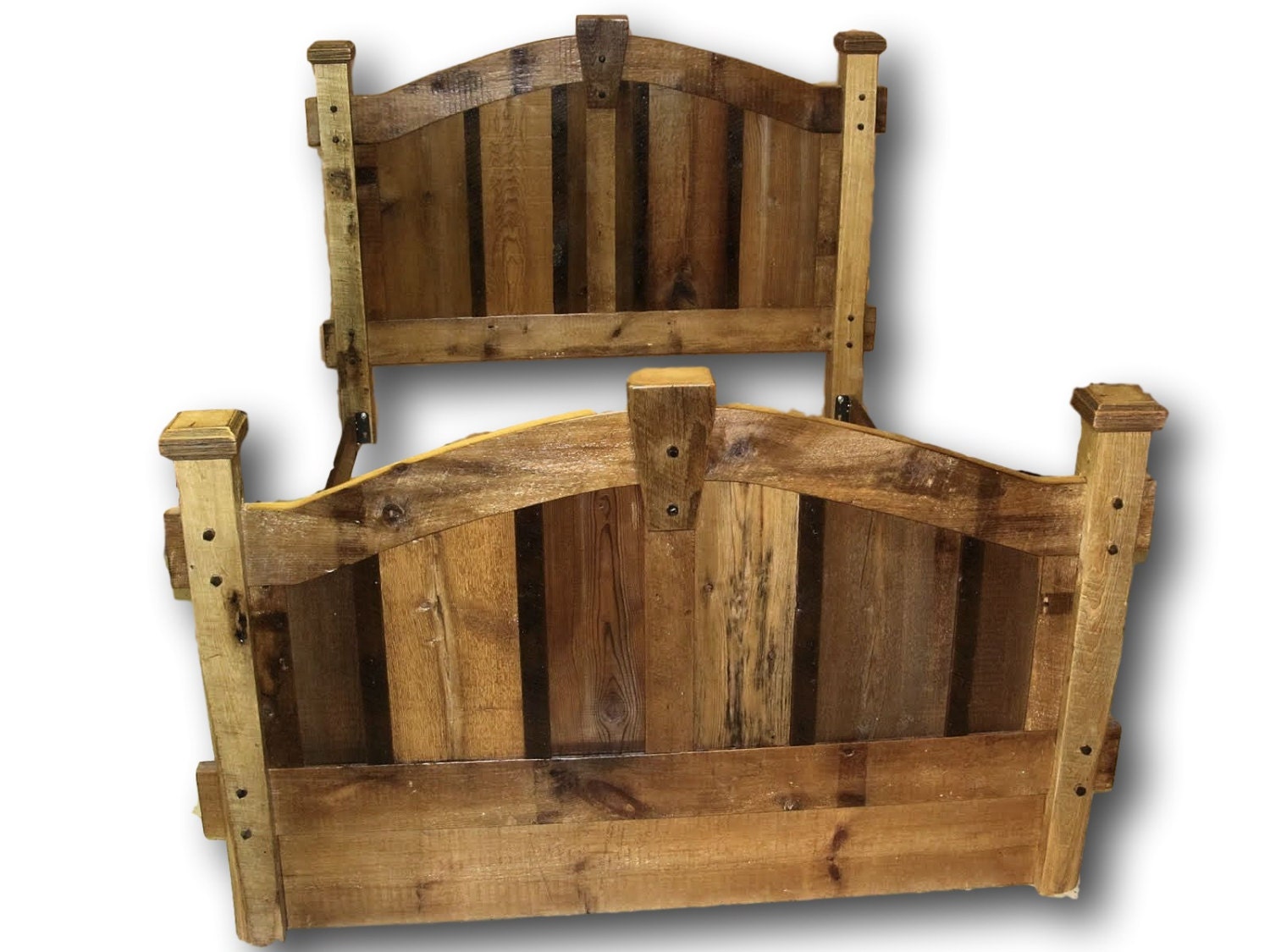Reclaimed Barn Wood Platform Bed Arched